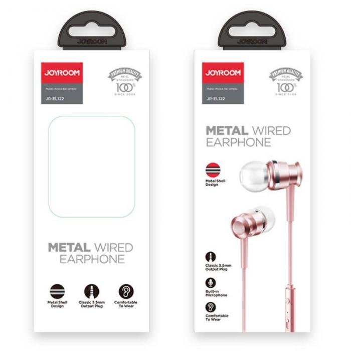 UTGATT5 - Joyroom in-ear earphones 3.5mm mini jack rose gold