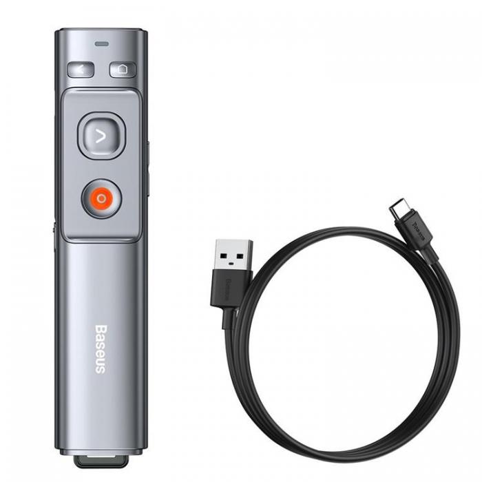 BASEUS - Baseus Orange Dot Wireless Presenter (Rd Laser) - Gr