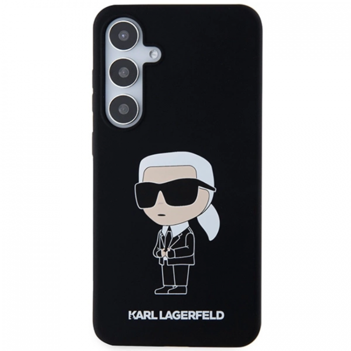 KARL LAGERFELD - Karl Lagerfeld Galaxy S24 Mobilskal Silikon Ikonik - Svart