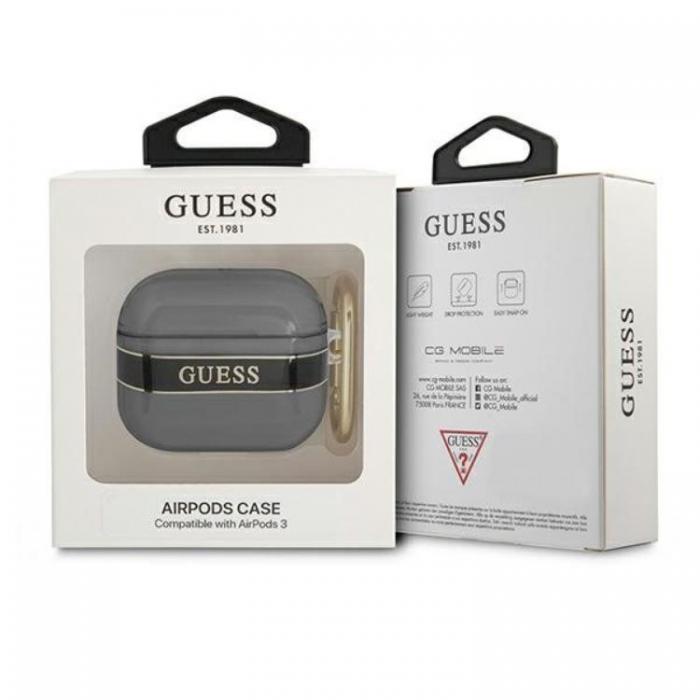 Guess - Guess AirPods 3 Skal Strap Collection - Svart