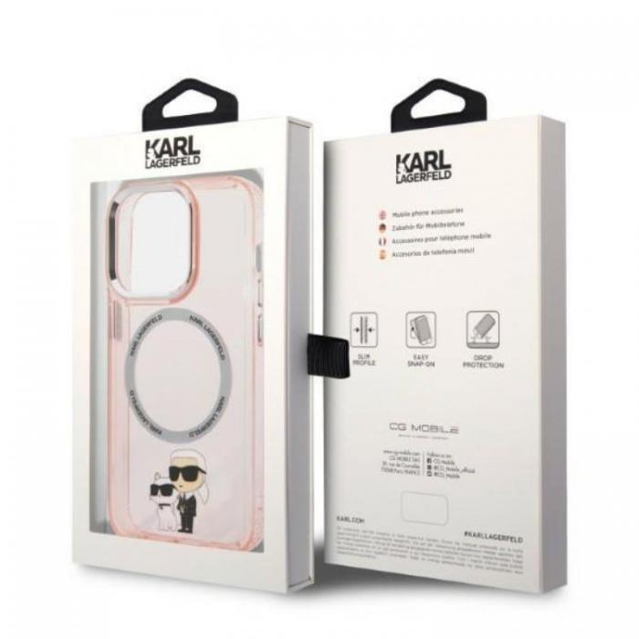 KARL LAGERFELD - Karl Lagerfeld iPhone 14 Pro Max Mobilskal Magsafe - Rosa