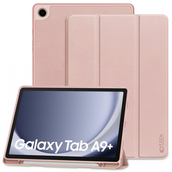 Tech-Protect - Tech-Protect Galaxy Tab A9 Plus Fodral Smart SC Pen - Rosa