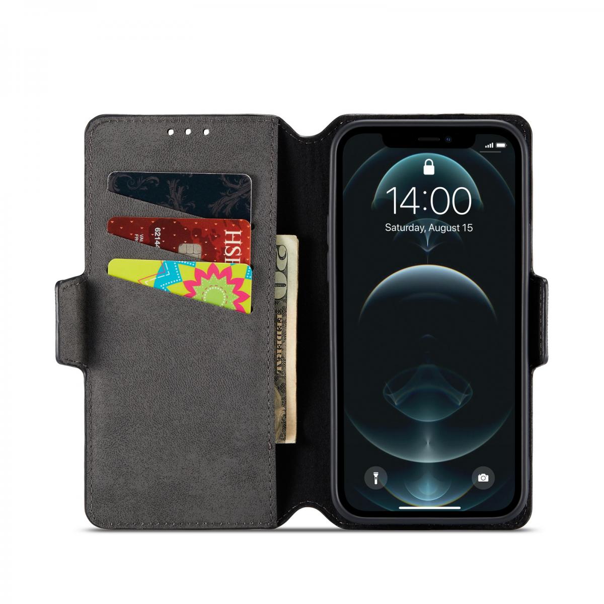 A-One Brand - Muxma Saffiano Plånboksfodral till iPhone 13 Pro - Grå