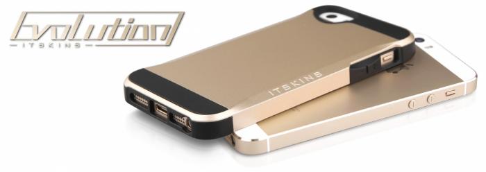 UTGATT4 - ITSkins Evolution Skal till Apple iPhone 5/5S/SE (Silver) + Skrm