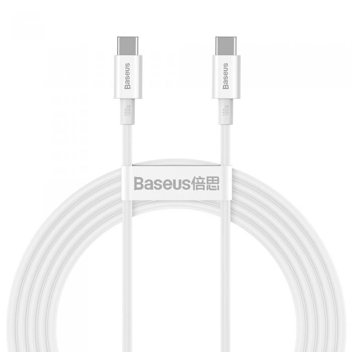 BASEUS - Baseus Superior USB-C till USB-C Kabel 100W 5A 20V 1m - Vit