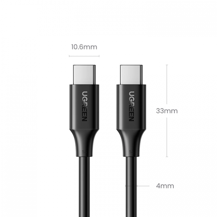 Ugreen - Ugreen US562 USB-C Till USB-C Kabel 1.5m PD - Svart
