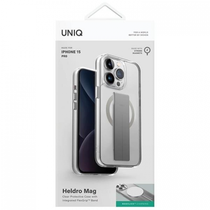 UNIQ - UNIQ iPhone 15 Pro Mobilskal MagSafe Heldro - Transparent