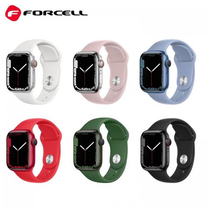 Forcell - Forcell Apple Watch (38/40/41mm) Armband F-Design - Bl