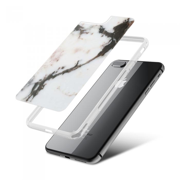UTGATT5 - Fashion mobilskal till Apple iPhone 8 Plus - Marble - Vit