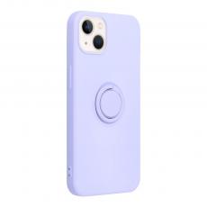 Forcell - Forcell iPhone 14 Skal Silikon Ring Mjukplast Violett