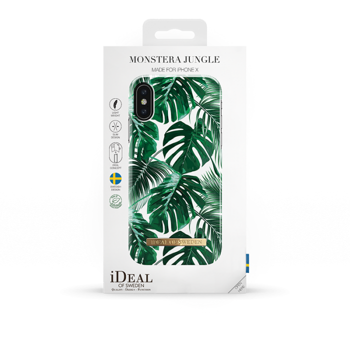 UTGATT5 - iDeal of Sweden Fashion Case iPhone X/XS - Monstera Jungle