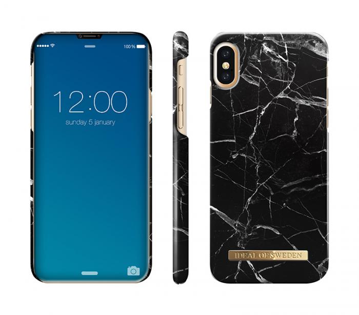 UTGATT4 - iDeal of Sweden Fashion Case iPhone X/XS - Black Marble