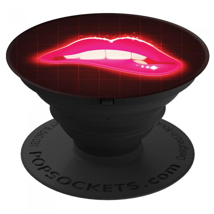 UTGATT5 - POPSOCKETS Neon Lips Grip med Stllfunktion