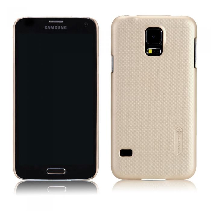 UTGATT4 - Nillkin Frosted Shield Skal till Samsung Galaxy S5 (Gold) + Skrmskydd