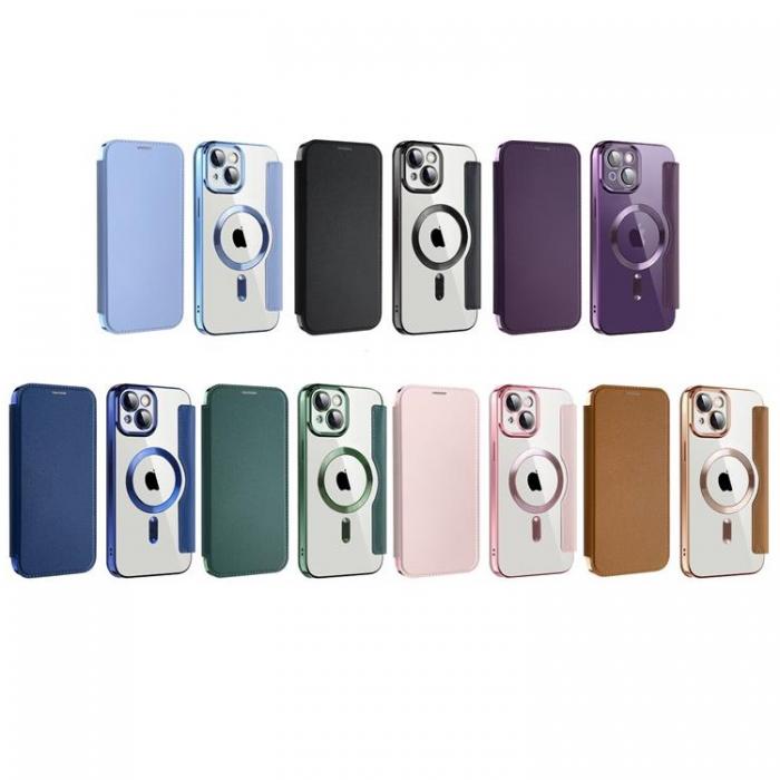 A-One Brand - iPhone 14 Plus Magsafe Plnboksfodral RFID Flip - Brun