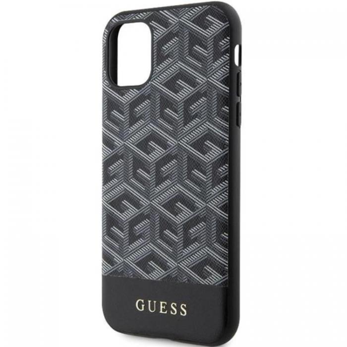 Guess - Guess iPhone 11/XR Mobilskal Magsafe Cube Stripes - Svart