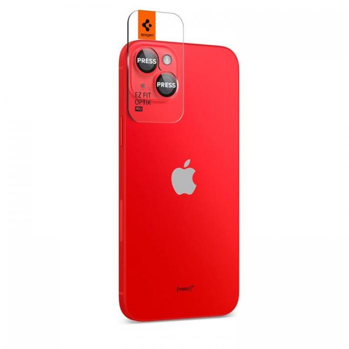 UTGATT1 - [2-Pack] Spigen iPhone 14/14 Plus Linsskydd i Hrdat Glas - Rd