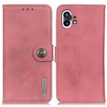 KHAZNEH - KHAZNEH Nothing Phone 1 Plånboksfodral Folio Flip - Rosa
