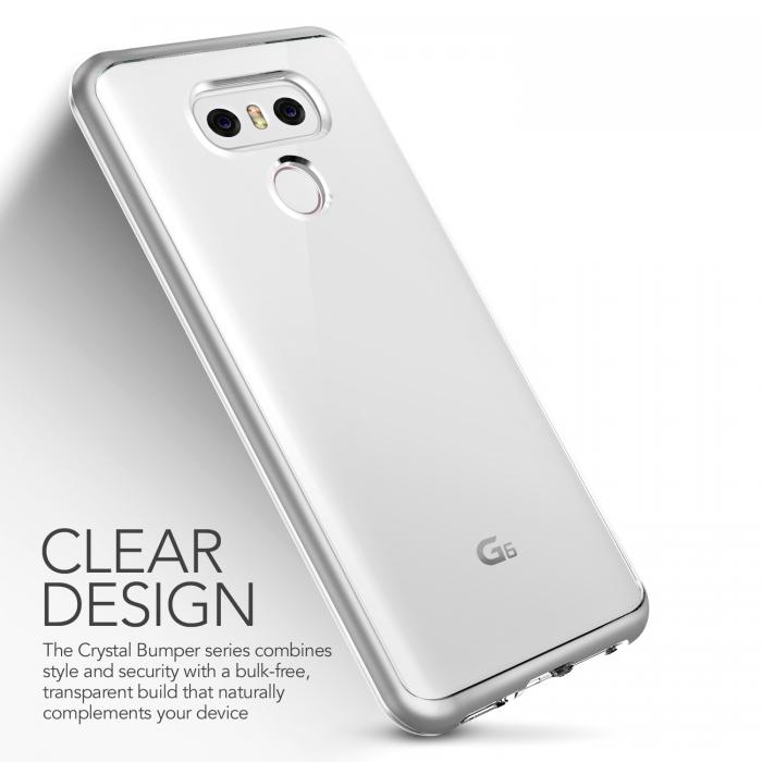 UTGATT5 - Verus Crystal Bumper Skal till LG G6 - Silver