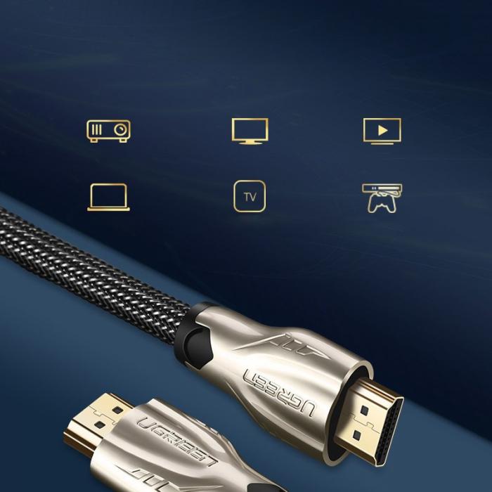 UTGATT4 - UGreen HDMI Kabel 19 pin 1.4v 4K 60Hz 3D 5m Guld