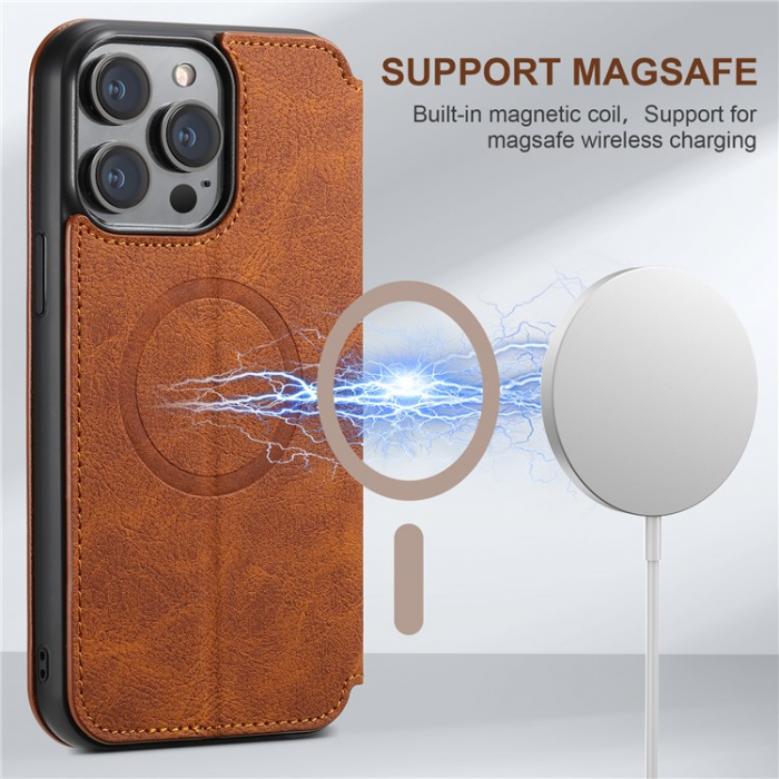 SUTENI - SUTENI iPhone 14 Pro Max Plnboksfodral Magsafe - Khaki