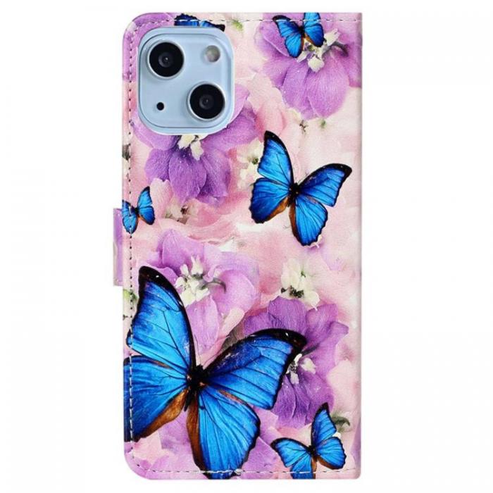 A-One Brand - iPhone 14 Plus Plnboksfodral Folio Flip - Butterfly