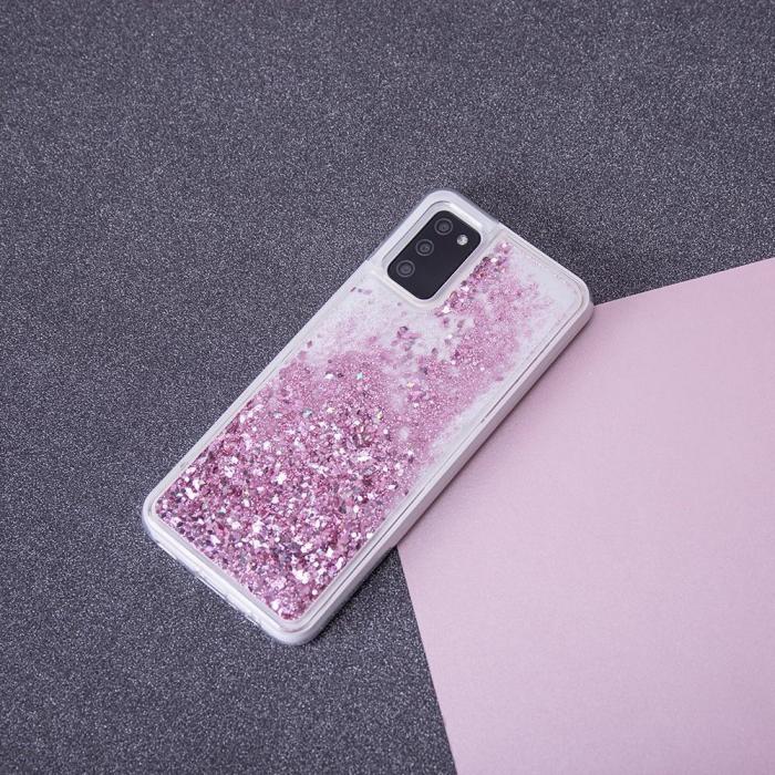 UTGATT - Flytande Glitter TPU-skal fr Samsung Galaxy A03 4G EU lila