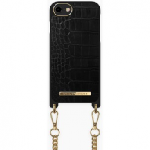 iDeal of Sweden - iDeal Phone Necklace Case Iphone 6/6S/7/8/SE 2020 Jet Black Croco