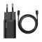 BASEUS - BASEUS - Super Si Network Charger 20W + Lightning Cable - Svart