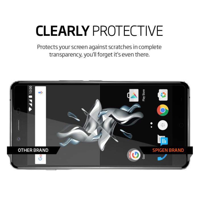 UTGATT5 - 2 X Spigen Crystal Clear Skrmskydd till OnePlus X