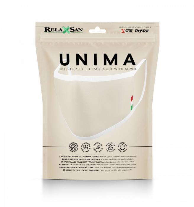 Unima - UNIMA Fresh Mask - Ansiktsmask/ Munskydd i textil Beige/ Vit