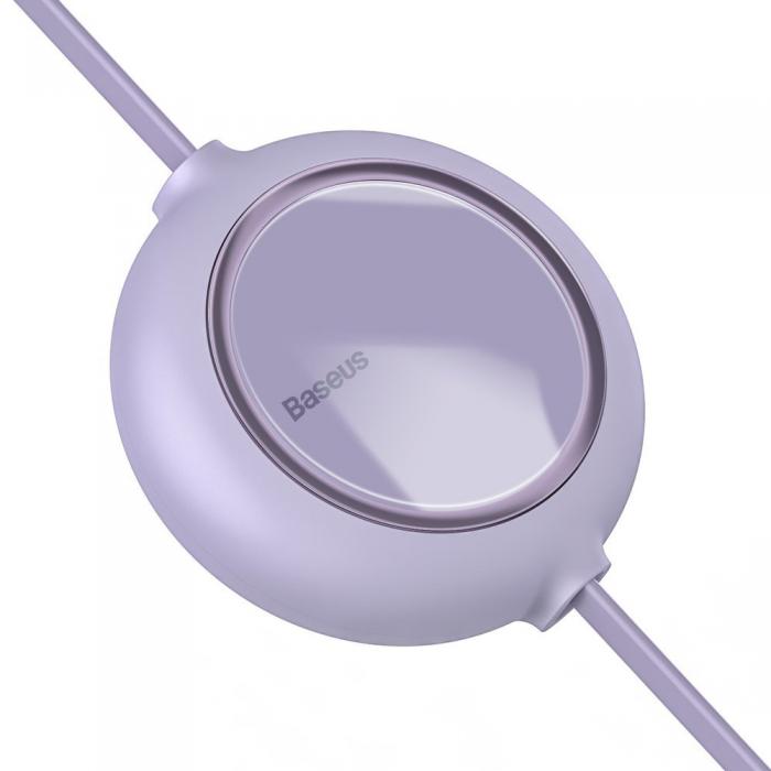 UTGATT5 - Baseus Bright Mirror Flat Retractable 3in1 Kabel USB 1.2m - Violett