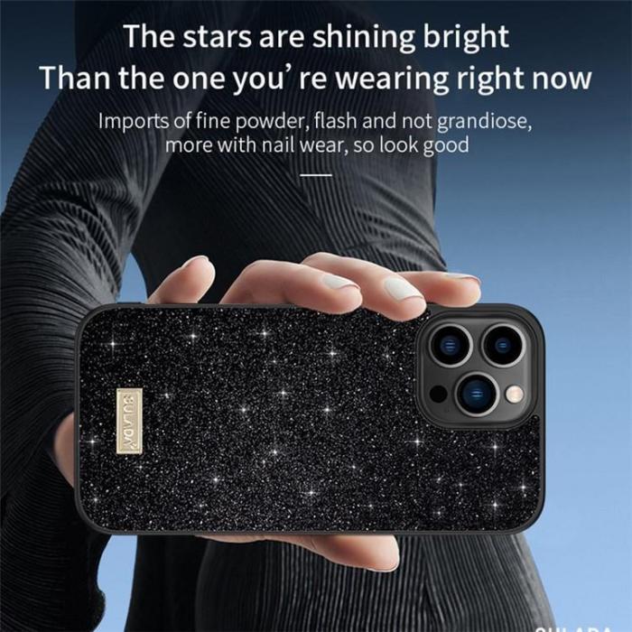 SULADA - SULADA iPhone 15 Mobilskal Glitter Sequins - Svart