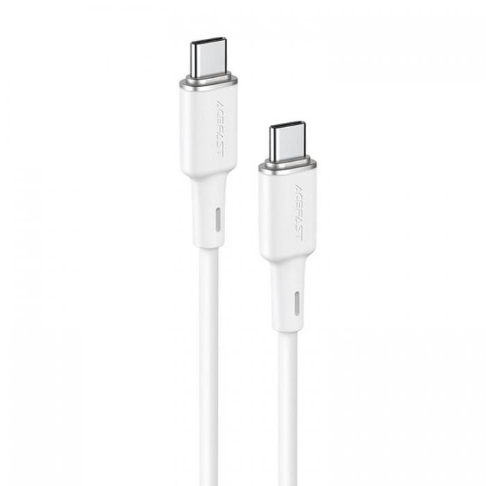 Acefast - Acefast Silikon USB-C till USB-C Kabel 60W 1.2m - Vit