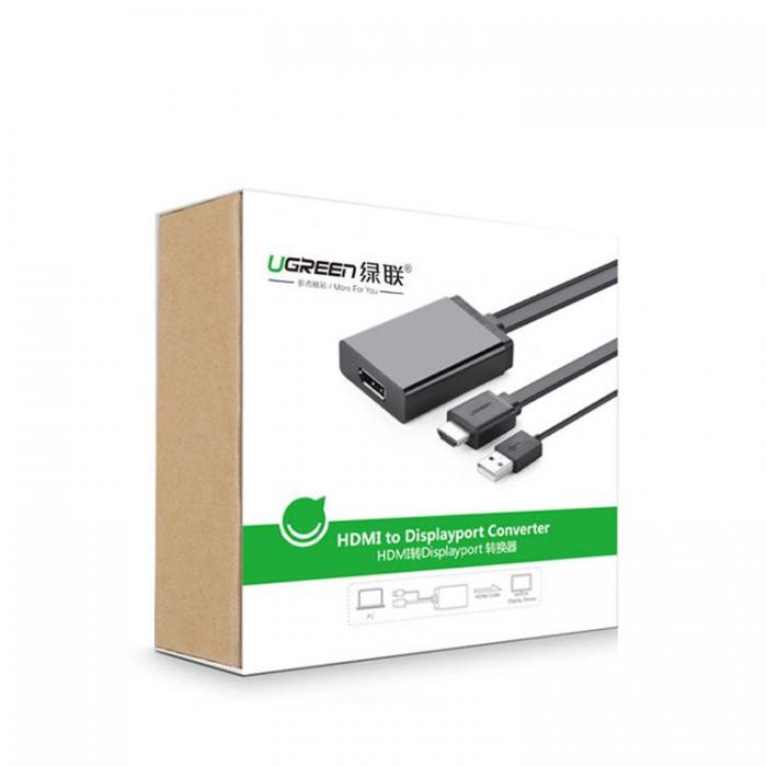 UTGATT5 - Ugreen Enkelriktad HDMI Till Display Port Kabel 0.5m - Svart