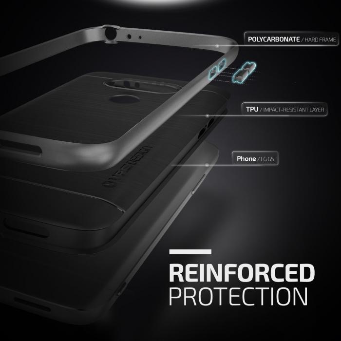 UTGATT5 - Verus High Pro Shield Skal till LG G5 - Steel Silver