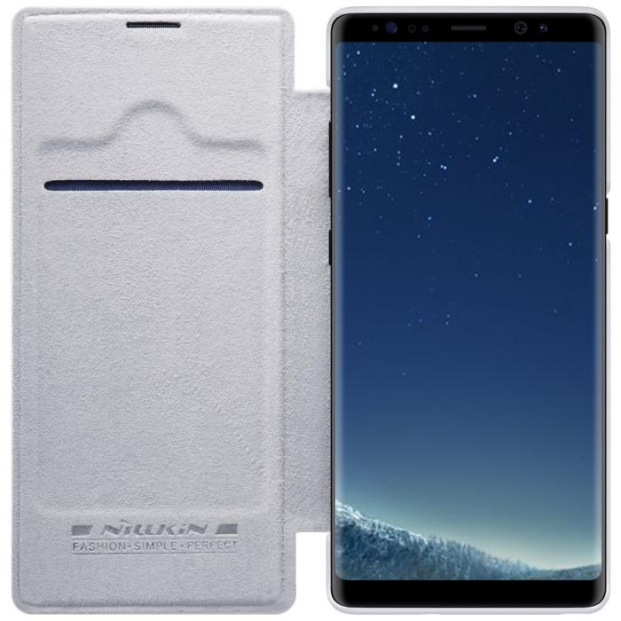 UTGATT4 - Nillkin Qin Plnboksfodral till Samsung Galaxy Note 8 - Vit