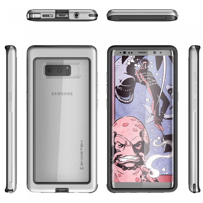 UTGATT5 - Ghostek Atomic Slim Skal till Samsung Galaxy Note 8 - Silver