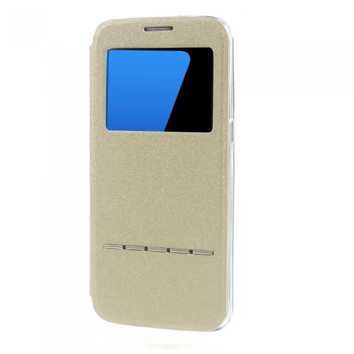 UTGATT5 - Slide to Answer fodral till Samsung Galaxy S7 Edge - Guld