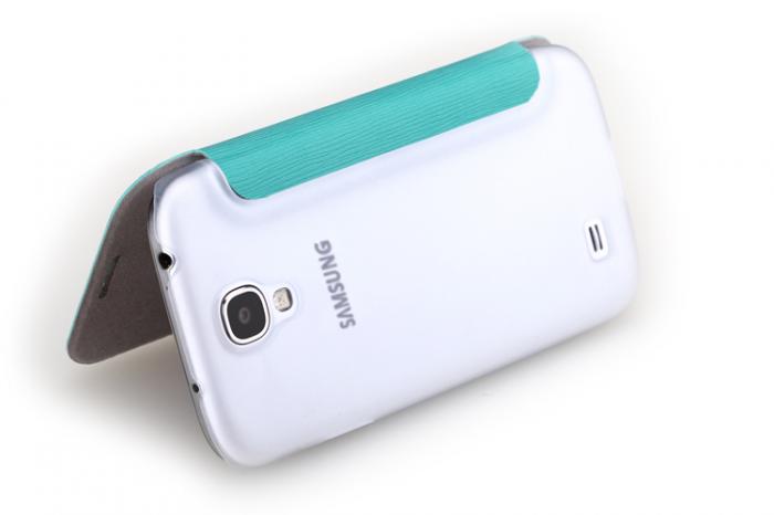 UTGATT4 - Rock Elegant Flip vska till Samsung Galaxy S4 i9500 (Ljus Bl)