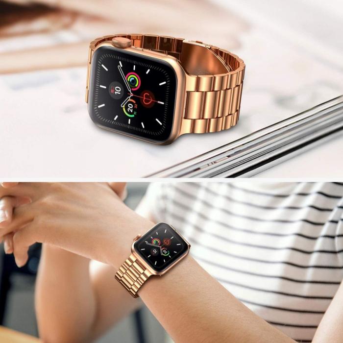 UTGATT - Tech-Protect Stainless Apple Watch 4/5/6/7/8/SE (38/40/41mm) - Rose Guld
