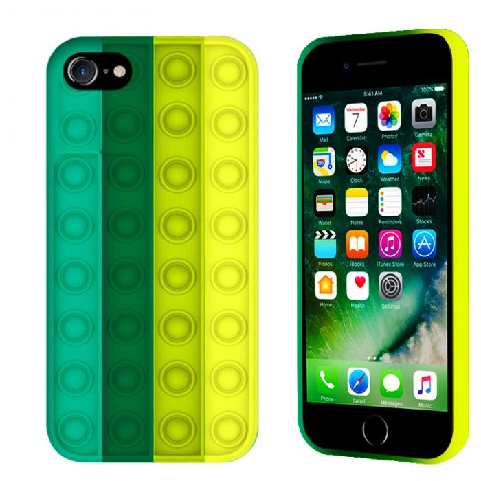 UTGATT4 - Pop it Fidget Multicolor Skal iPhone 7/8/SE 2020 - Mrk Grn