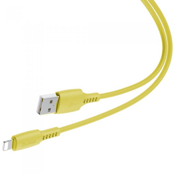 UTGATT5 - Baseus frgglad Kabel USB/ lightning 2.4A 1.2m Gul