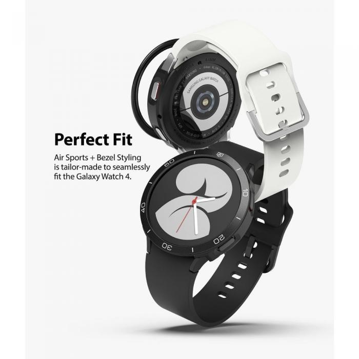 UTGATT5 - Ringke Air & Bezel Styling Galaxy Watch 4 44 mm - Svart