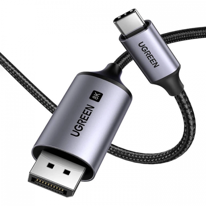 Ugreen - Ugreen CM556 Kabel USB-C och DisplayPort 8K 3m - Gr