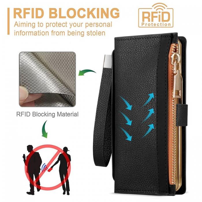 A-One Brand - Galaxy Z Fold 4 Plnboksfodral RFID Zipper - Rd