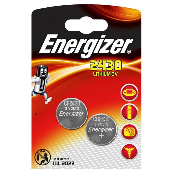 UTGATT1 - ENERGIZER Batteri CR2430 Lithium 2-pack