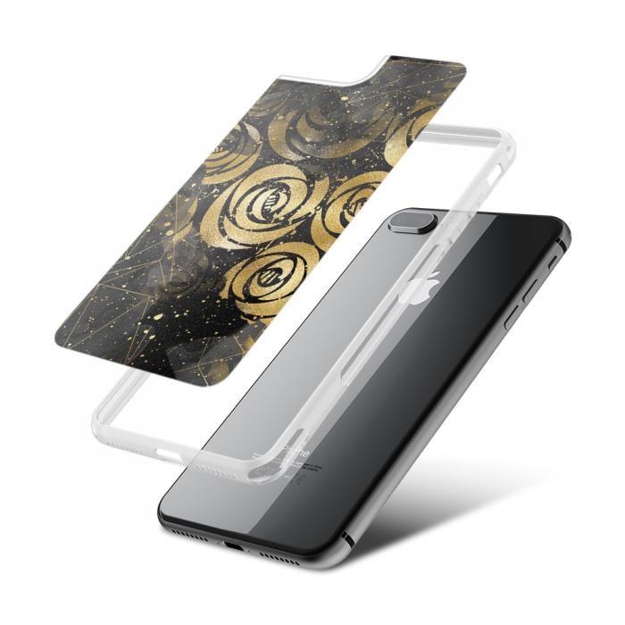 UTGATT5 - Fashion mobilskal till Apple iPhone 8 Plus - Gold flowers