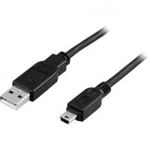 Deltaco - DELTACO USB 2.0 kabel Typ A Hane - Typ Mini B Hane 3m, svart