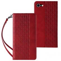 A-One Brand - iPhone 7/8 SE 2022/2020 Plånboksfodral Magnet Stand - Röd